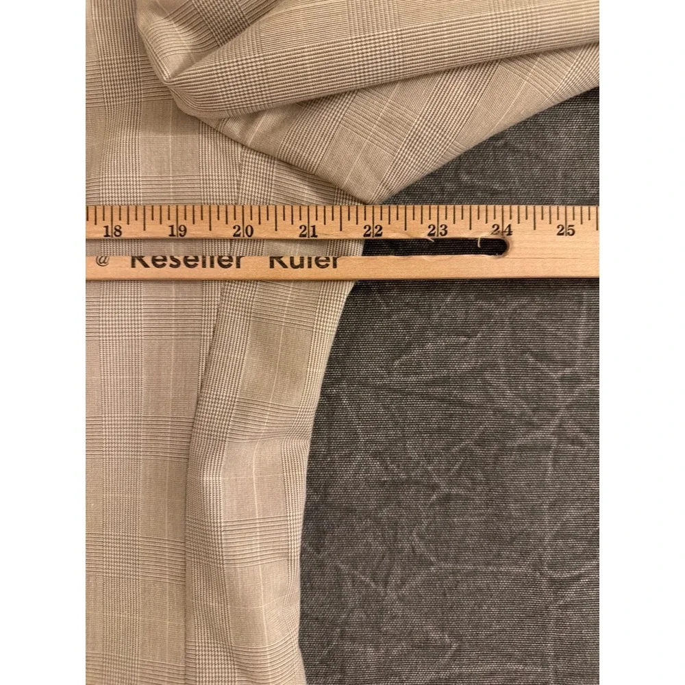 Jos. A. Bank Blazer Mens 41R Wool Glen Plaid Tan Button-Down Sport Coat